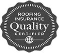 Roofing insurance quality certified badge